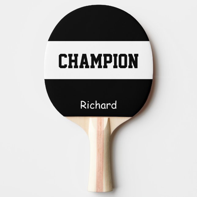 Personalized Custom Name Champion Ping Pong Paddle (Front)