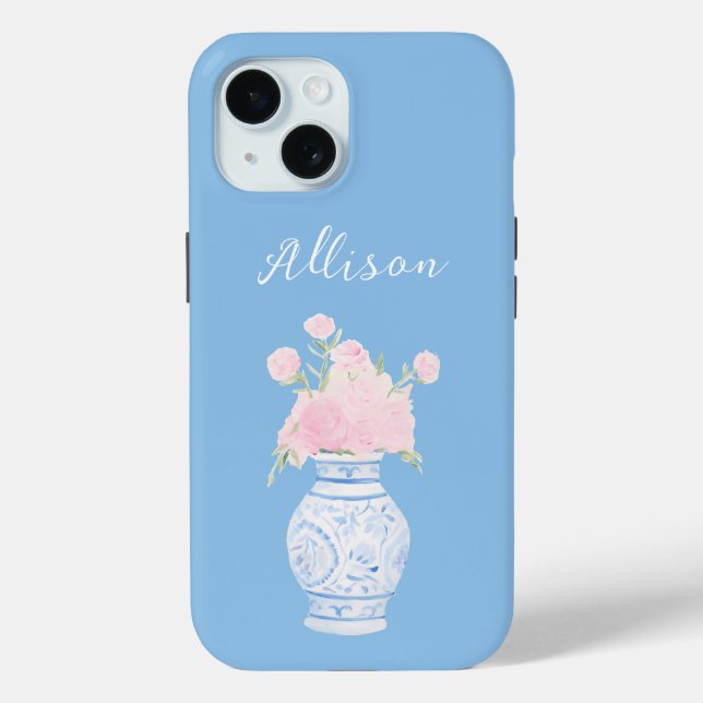 Personalized Custom Name Chinoiserie Ginger Jar Case-Mate iPhone Case (Back)