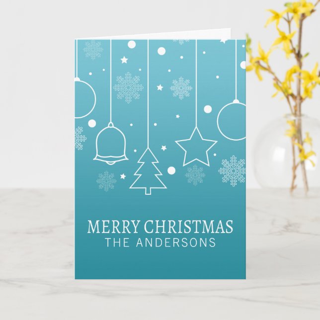 Personalized Custom Name Christmas | Greeting Card (Yellow Flower)