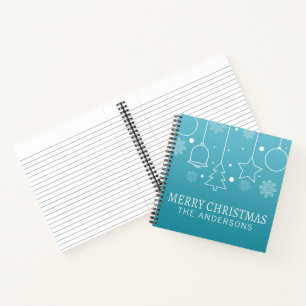 Personalized Custom Name Christmas Notebook