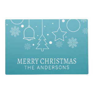 Personalized Custom Name Christmas   Placemat
