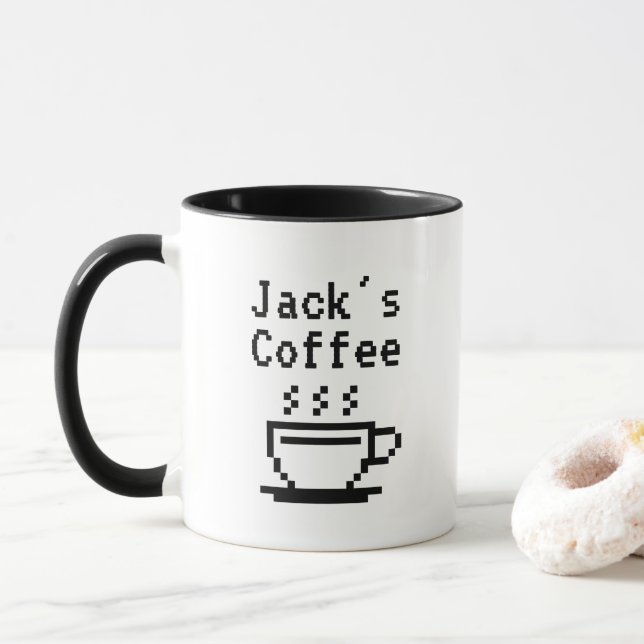 Personalized custom name coffee mug gift (With Donut)