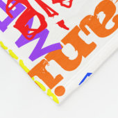 Personalized Custom Name Collage Colorful Fleece Blanket (Corner)