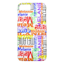 Personalized Custom Name Collage Colorful iPhone 8/7 Case