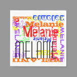 Personalized Custom Name Collage Colorful Napkins