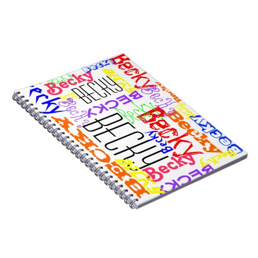 Personalized Custom Name Collage Colorful Notebook Zazzle