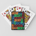 Personalized Custom Name Collage Colorful Playing Cards