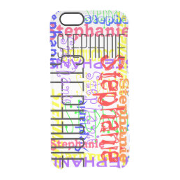 Personalized Custom Name Collage Colorful Clear iPhone 6/6S Case