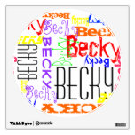 Personalized Custom Name Collage Colorful Wall Decal