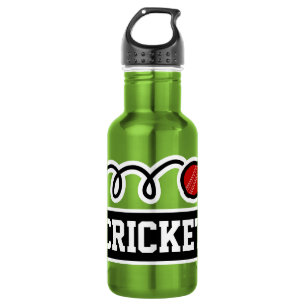 Personalized custom name cricket sports stainless steel water bottle