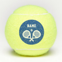 Personalized custom name crossed padel racket logo