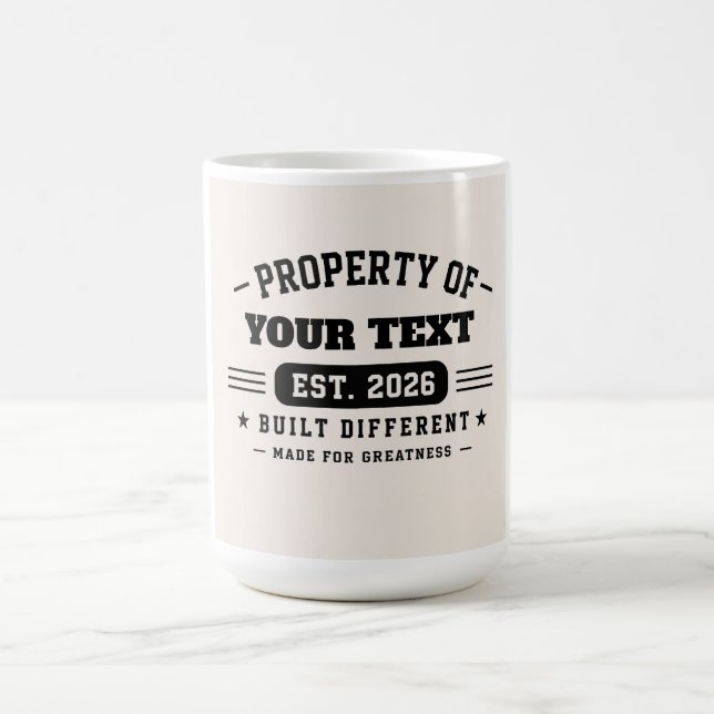 Personalized Custom Name Design – Minimal Modern T Coffee Mug (Center)