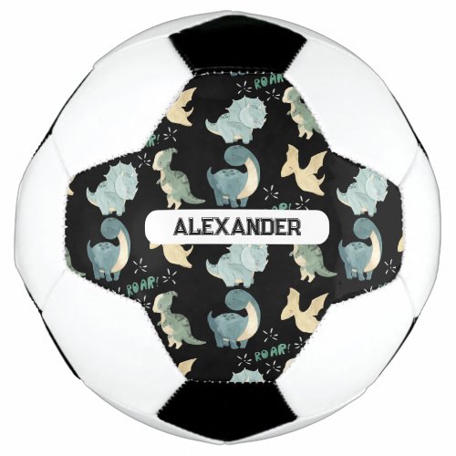 Personalized Custom Name Dinosaur Soccer Ball