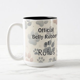Personalized Custom Name Dog Love Two-Tone Coffee Mug