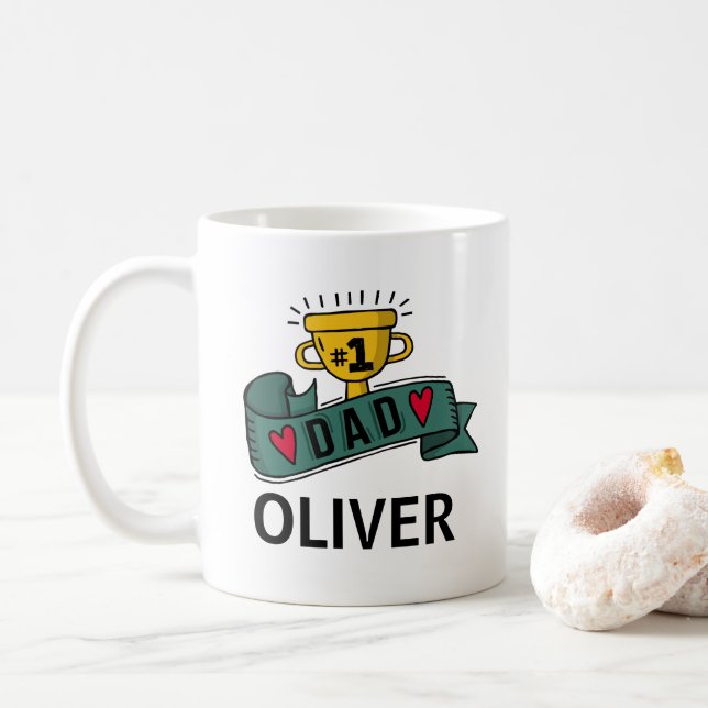 Personalized Custom Name Father's Day | Coffee Mug (With Donut)