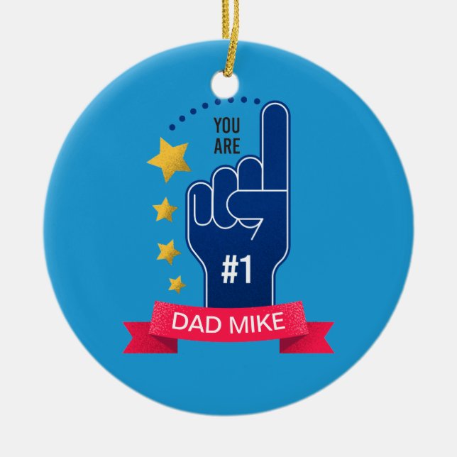 Personalized Custom Name Father's Day | Ornament (Front)