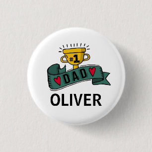 Personalized Custom Name Father's Day Pin Button