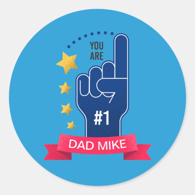 Personalized Custom Name Father's Day | Sticker (Front)