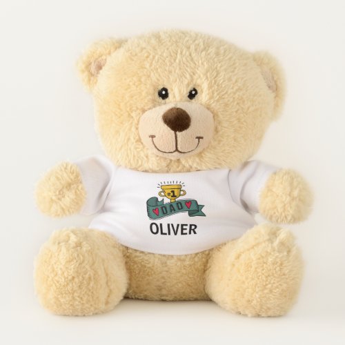 Personalized Custom Name Fathers Day  Teddy Bear