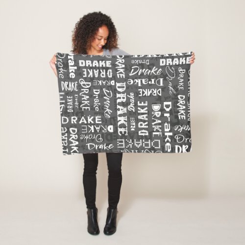 Personalized Custom Name for Drake Fleece Blanket