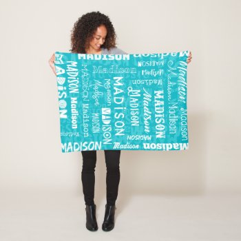 Personalized Custom Name For Madison Fleece Blanket by cbendel at Zazzle