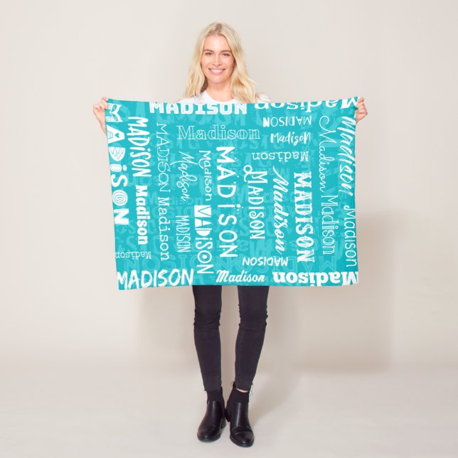 Personalized Custom Name for Madison Fleece Blanket (In Situ)