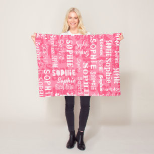 Personalized Custom Name for Sophie Fleece Blanket