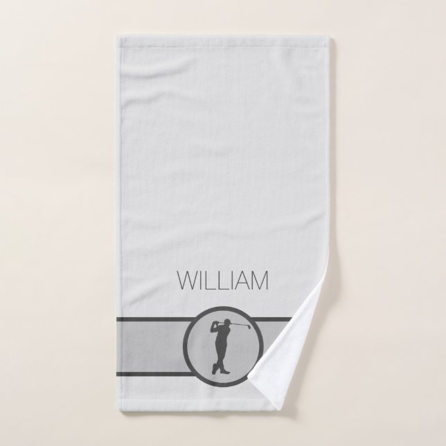 Personalized Custom Name Golfer Gifts Golf Hand Towel (Hand Towel)