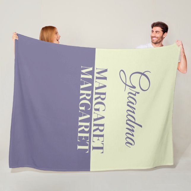  personalized custom name grandma  fleece blanket (In Situ)
