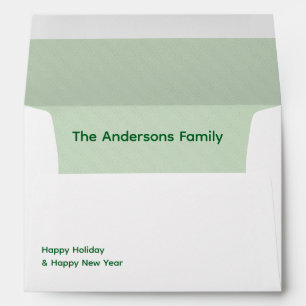 Personalized Custom Name Holiday Merry Christmas Envelope