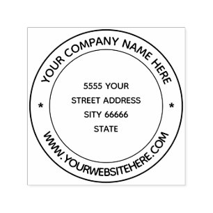 Personalized Custom Name Info Address Round Stamp