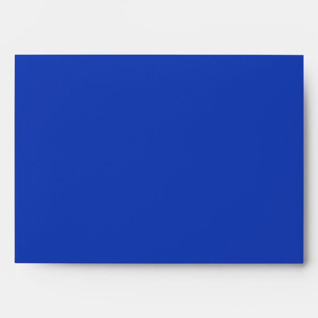 Personalized Custom Name Minimal Monogram Blue  Envelope (Front)