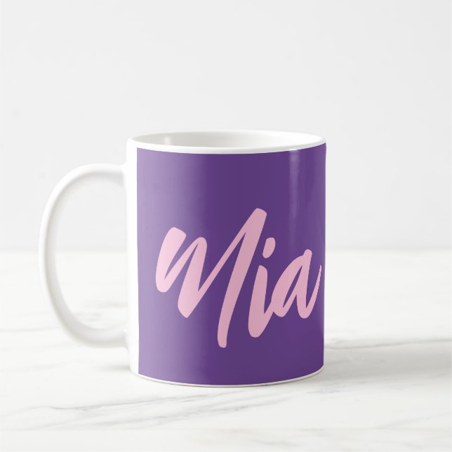Personalized Custom Name Minimal monogram Mugs . (Left)