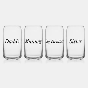 Personalized Custom Name Minimal monogram Stylish Can Glass