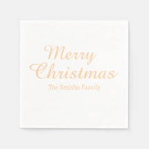 Personalized Custom Name Modern Merry Christmas