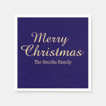 Personalized Custom Name Modern Merry Christmas 