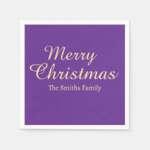 Personalized Custom Name Modern Merry Christmas