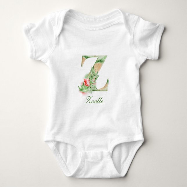 Personalized Custom Name Monogram | Bodysuit (Front)