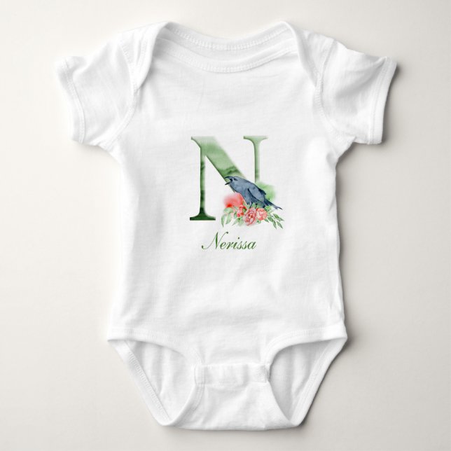 Personalized Custom Name Monogram | Bodysuit (Front)