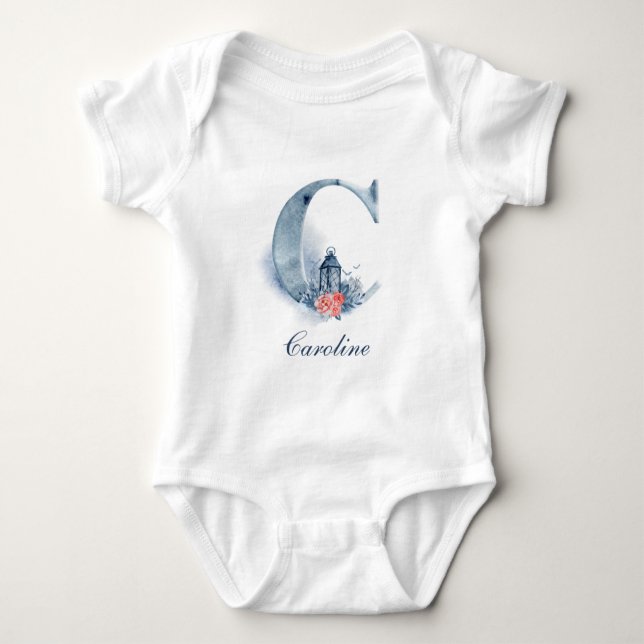 Personalized Custom Name Monogram | Bodysuit (Front)