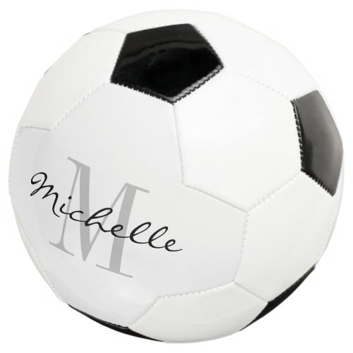 Personalized custom name monogram soccer ball gift