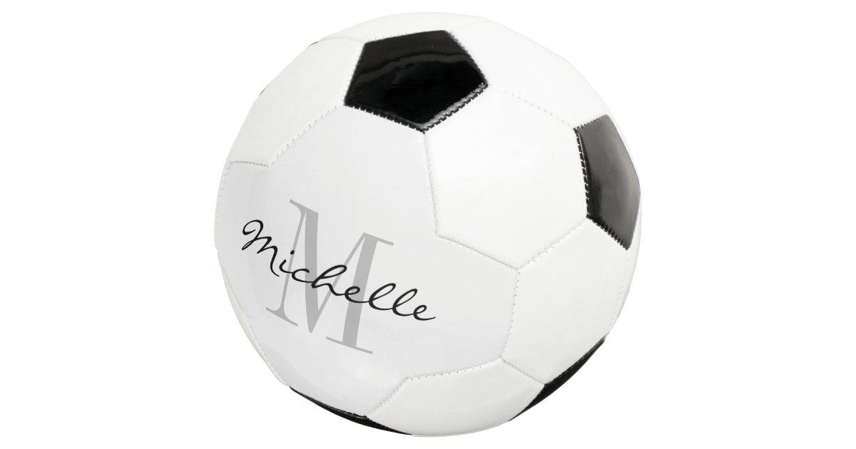Personalized custom name monogram soccer ball gift | Zazzle.com