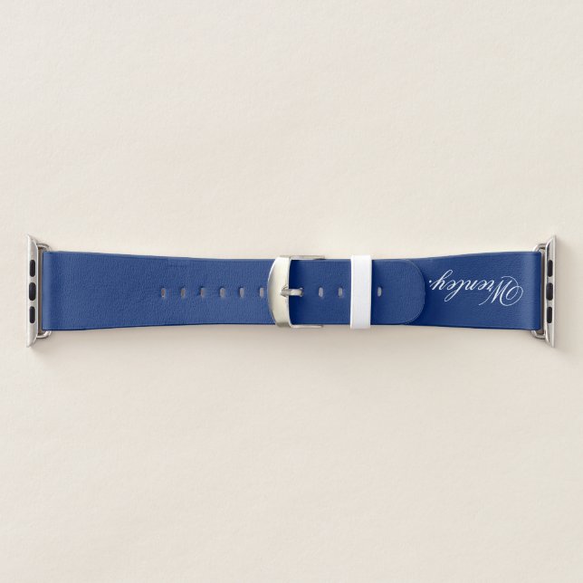 Personalized Custom Name Navy Apple Watch Band (Band)