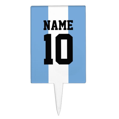 Personalized custom name  number Argentina Flag Cake Topper