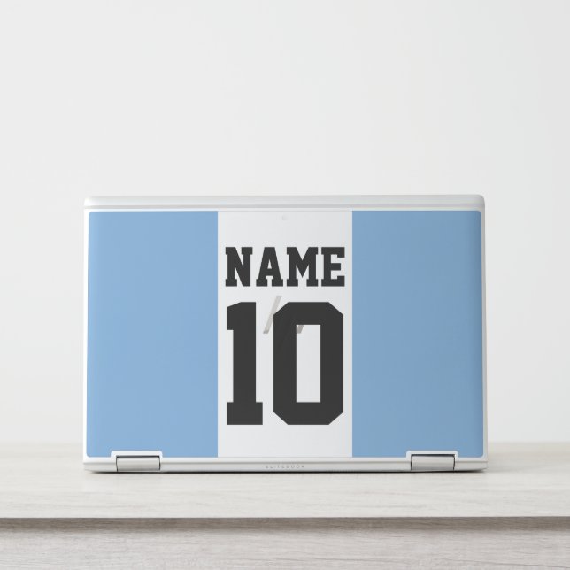 Personalized custom name & number Argentina Flag HP Laptop Skin (Front)