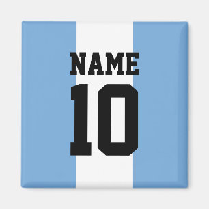 Personalized custom name & number Argentina Flag Magnet
