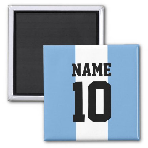 Personalized custom name  number Argentina Flag Magnet