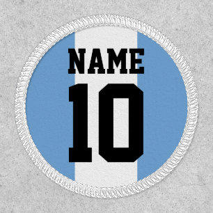Personalized custom name & number Argentina Flag Patch