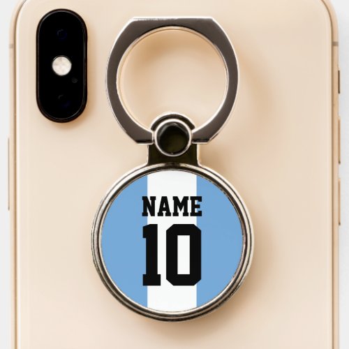 Personalized custom name  number Argentina Flag Phone Ring Stand