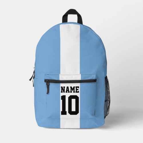 Personalized custom name  number Argentina Flag Printed Backpack